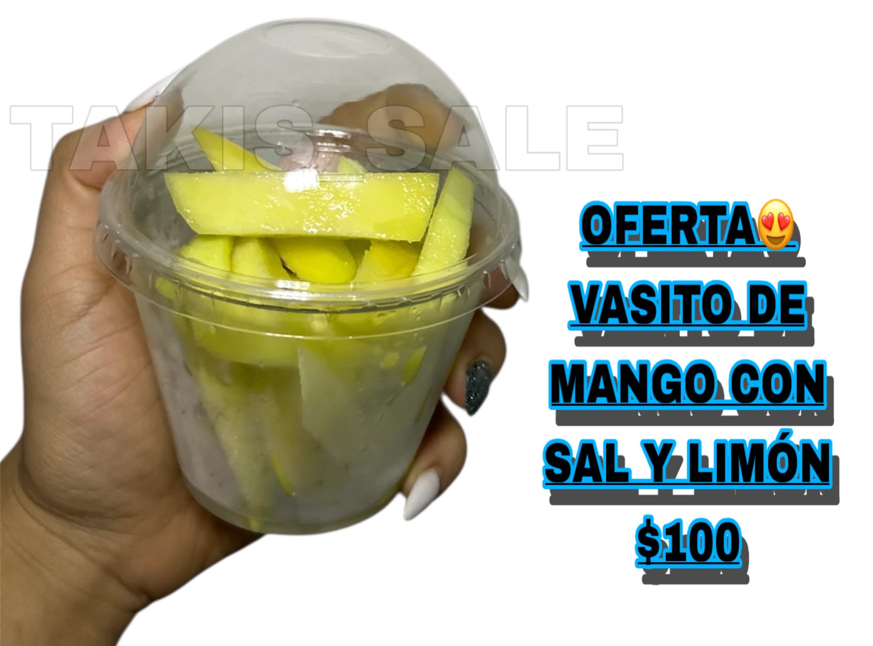 Vasito de mango con sal y limón