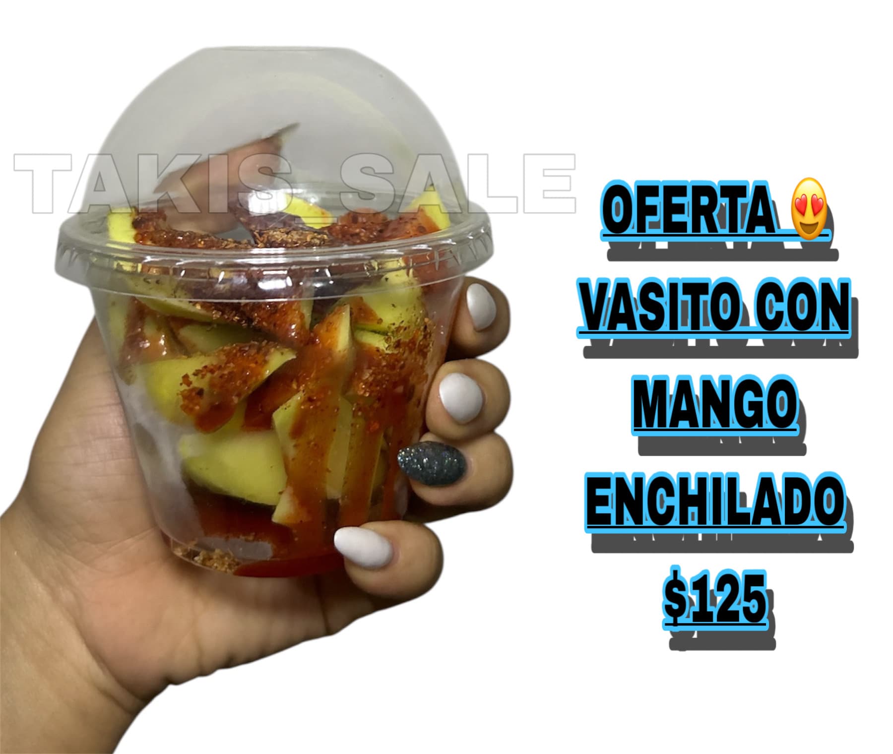 Vasito de mango enchilado