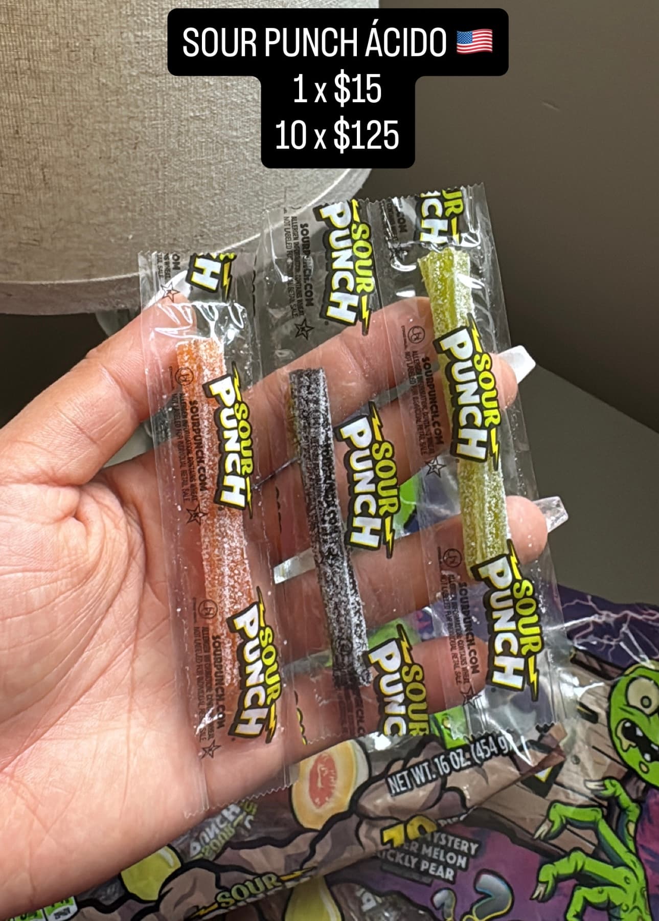 Sour Punch Straws Mystery Flavor Prickly Pear