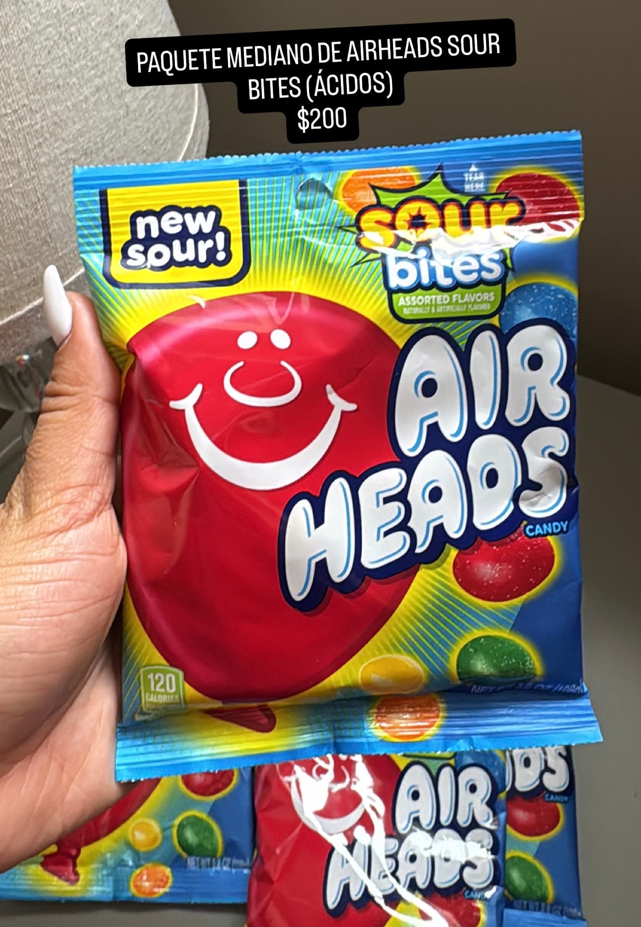 Airheads Bites Sour, caramelos ácidos surtidos
