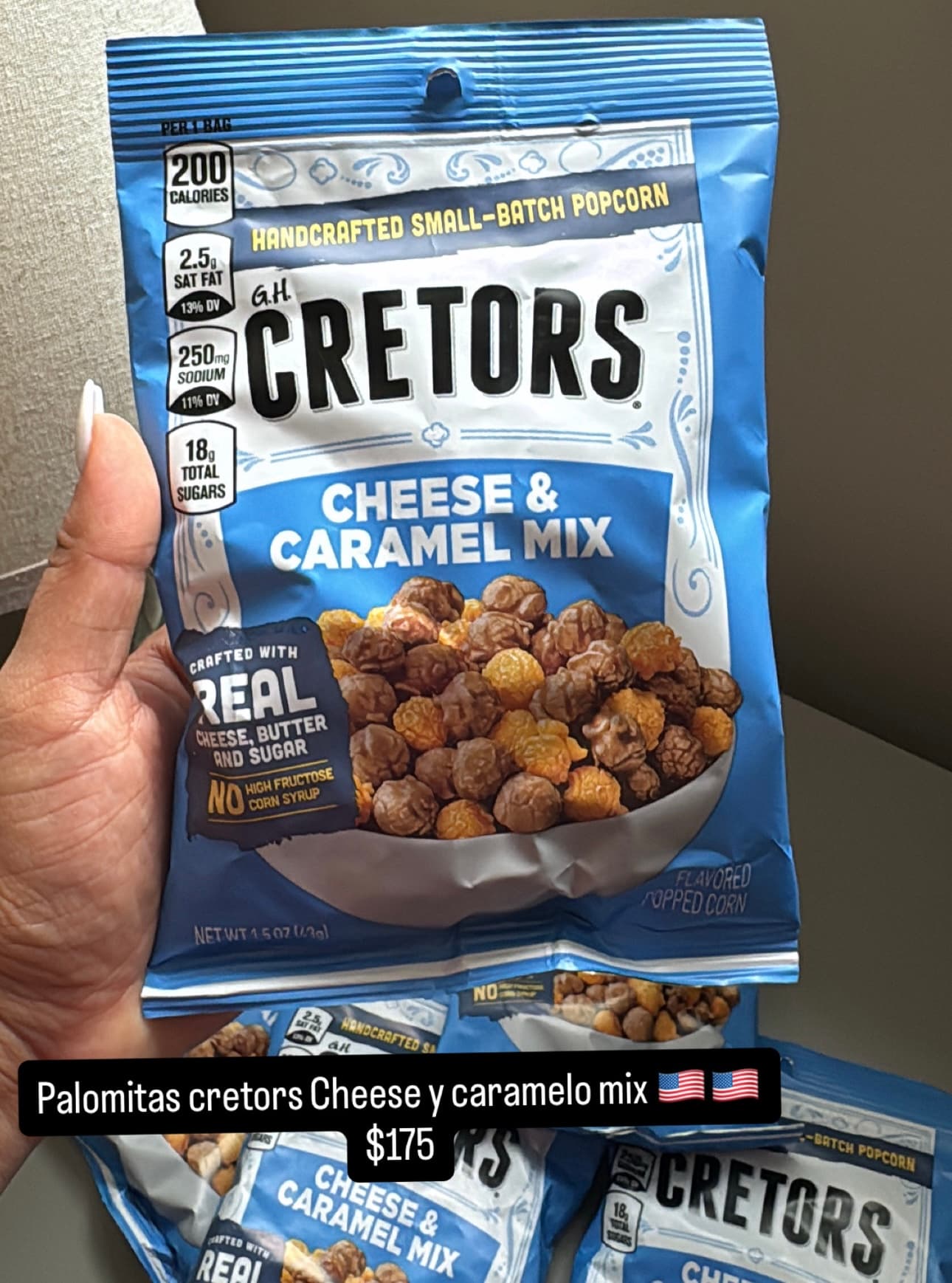 Palomitas G.H. Cretors Cheese & Caramel Mix