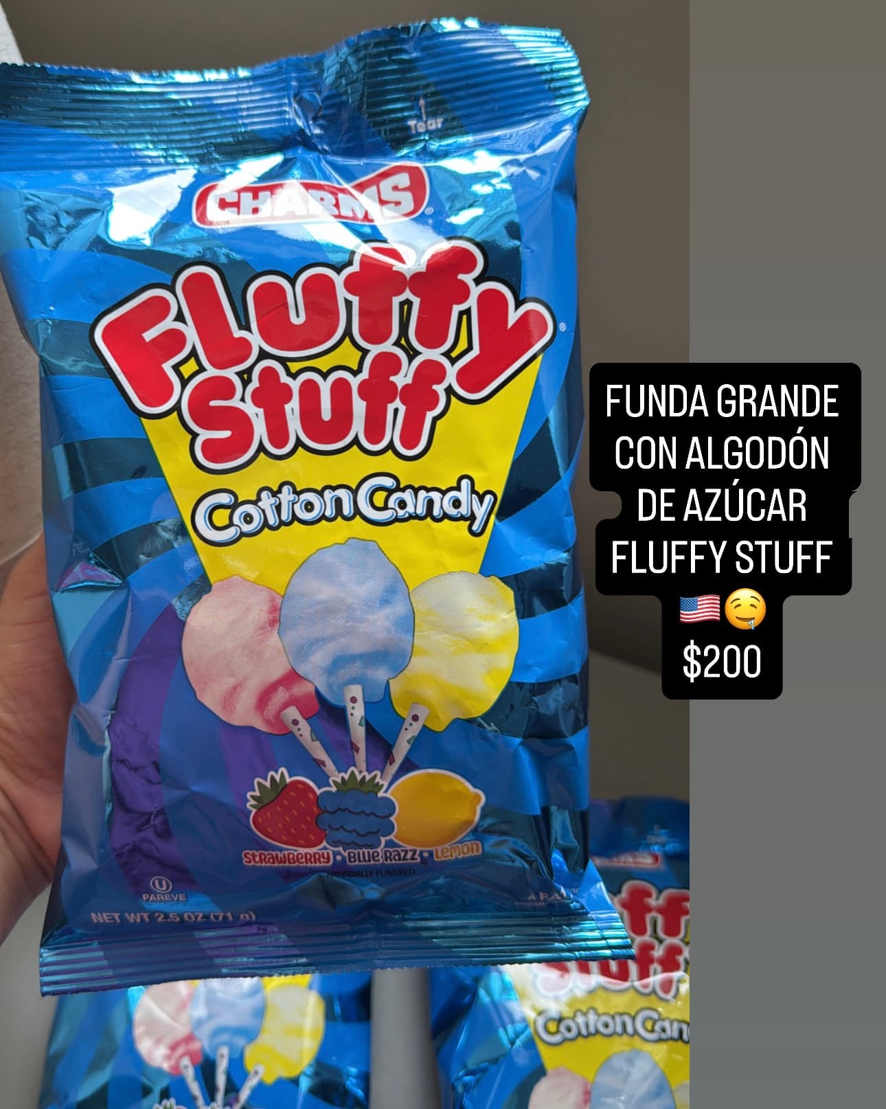 Charn's Fluffy Stuff Cotton Candy, bolsa surtida