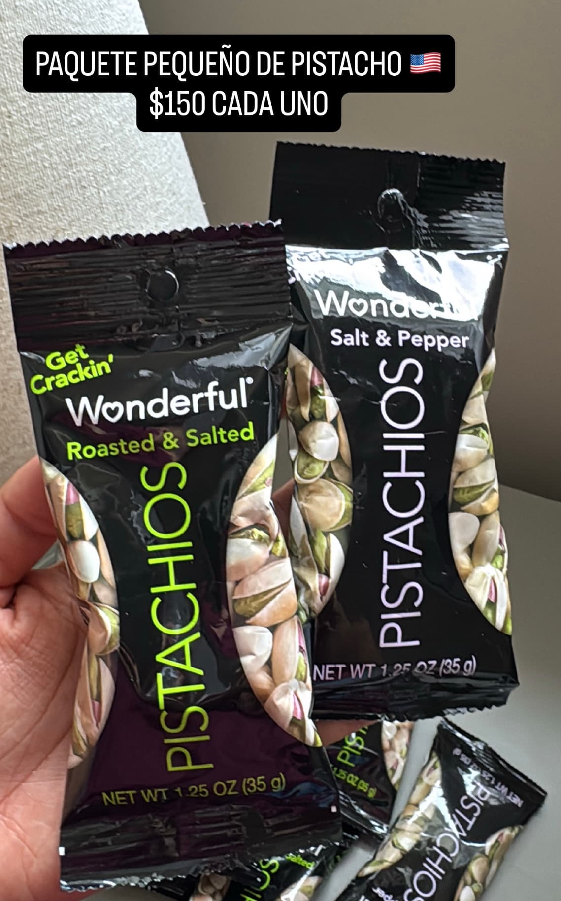 Wonderful Pistachios paquete pequeño 35 g