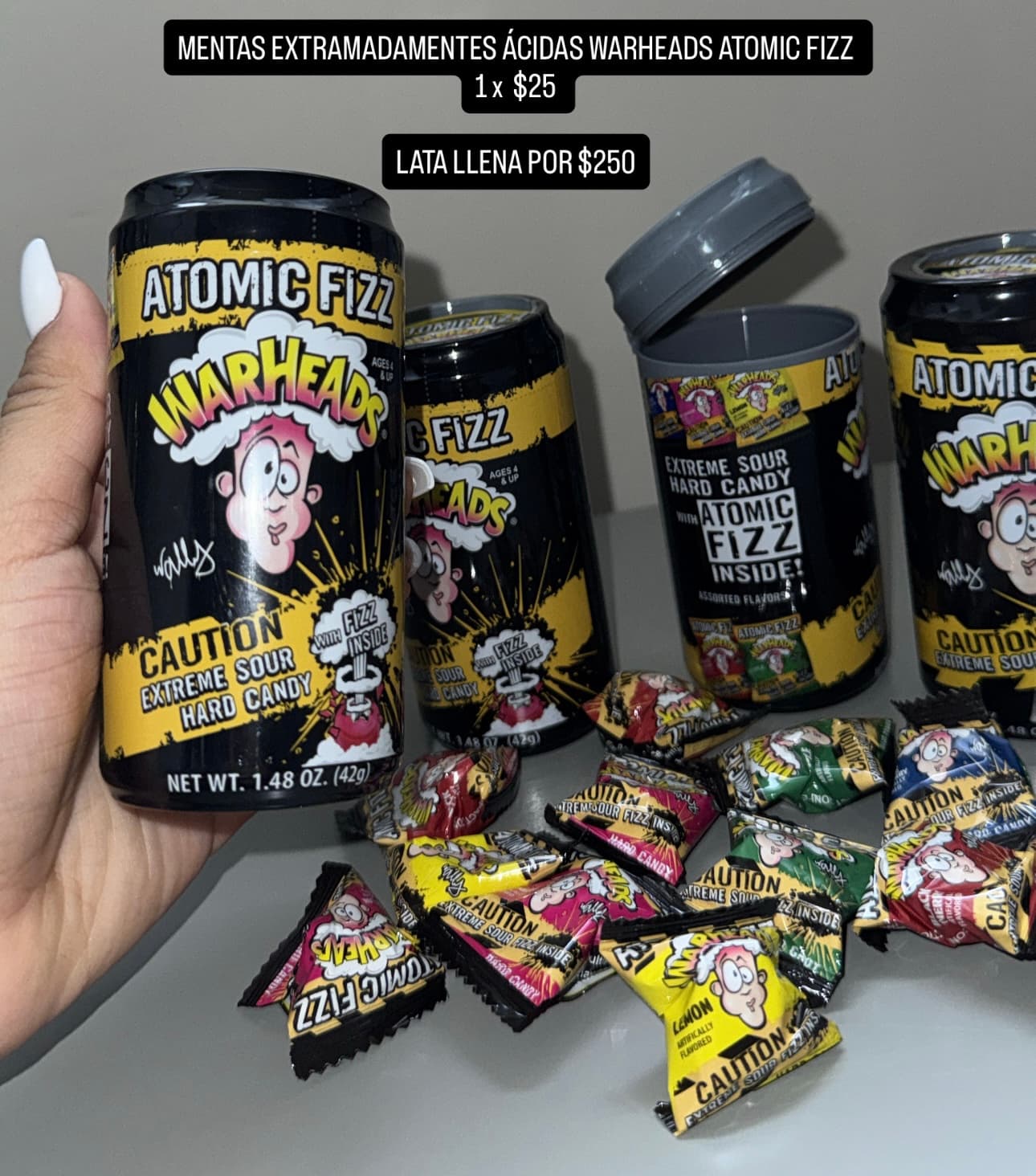 Caramelo ácido Warheads Atomic Fizz