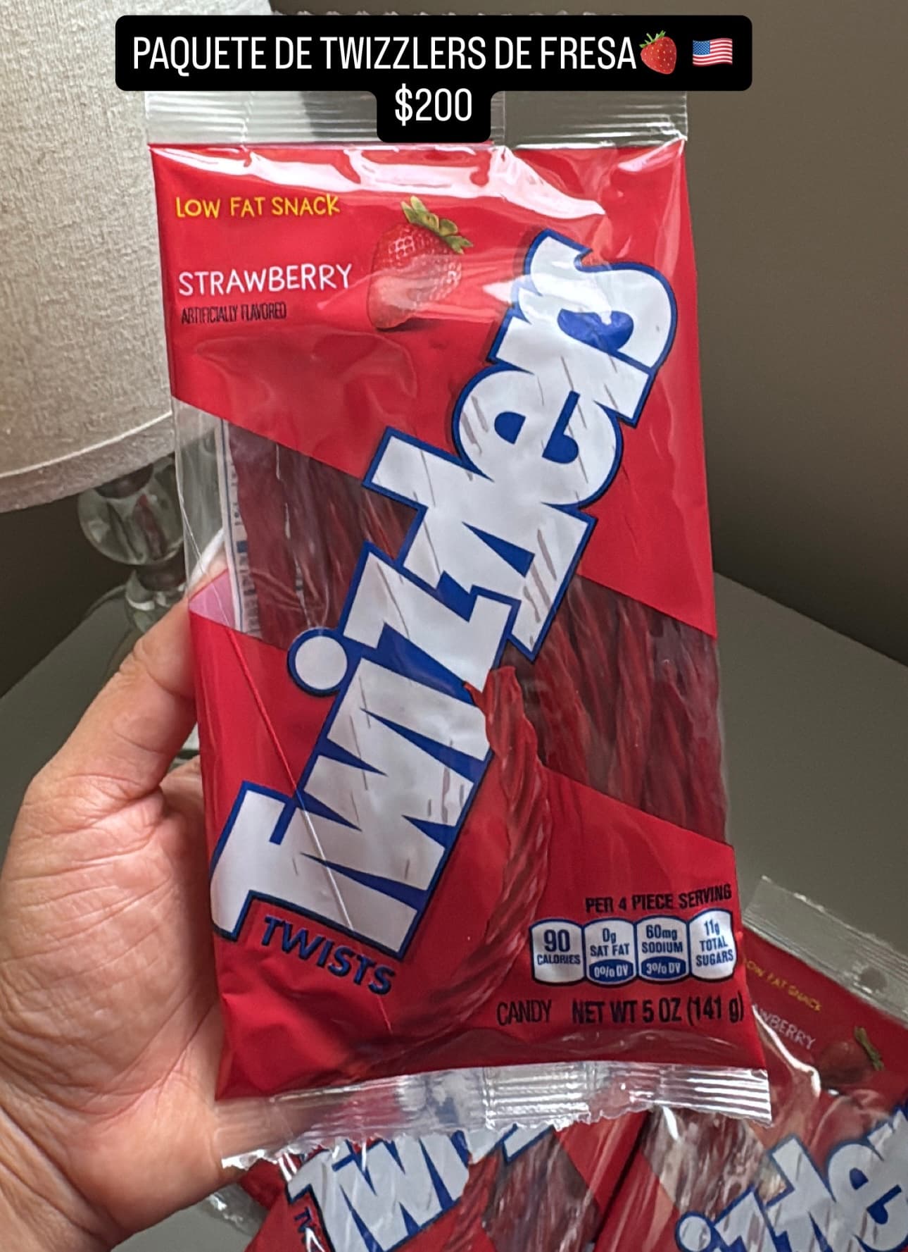 Twizzlers Twists Strawberry, paquete de 5 oz
