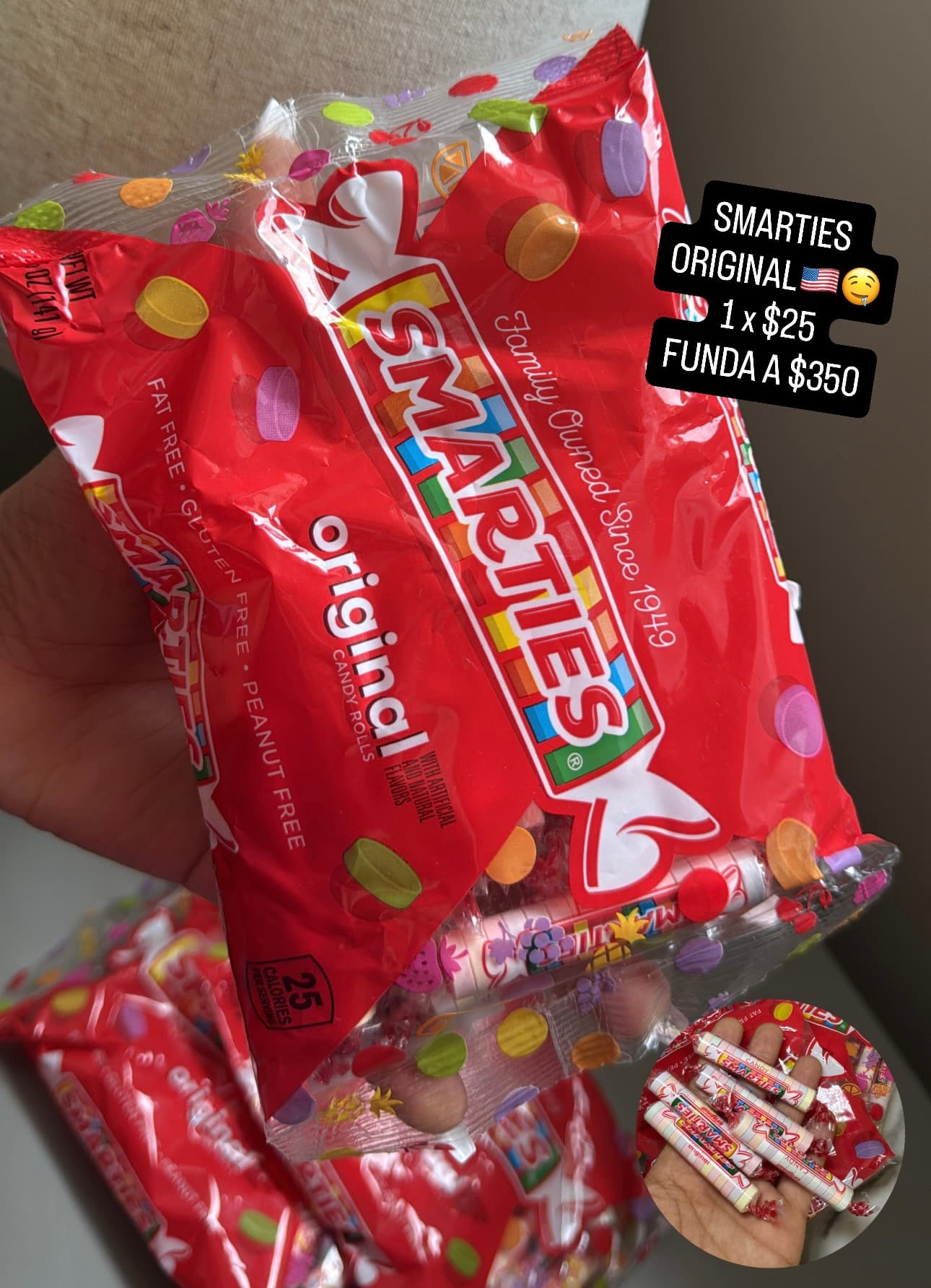 Smarties Original funda de caramelos en rollo