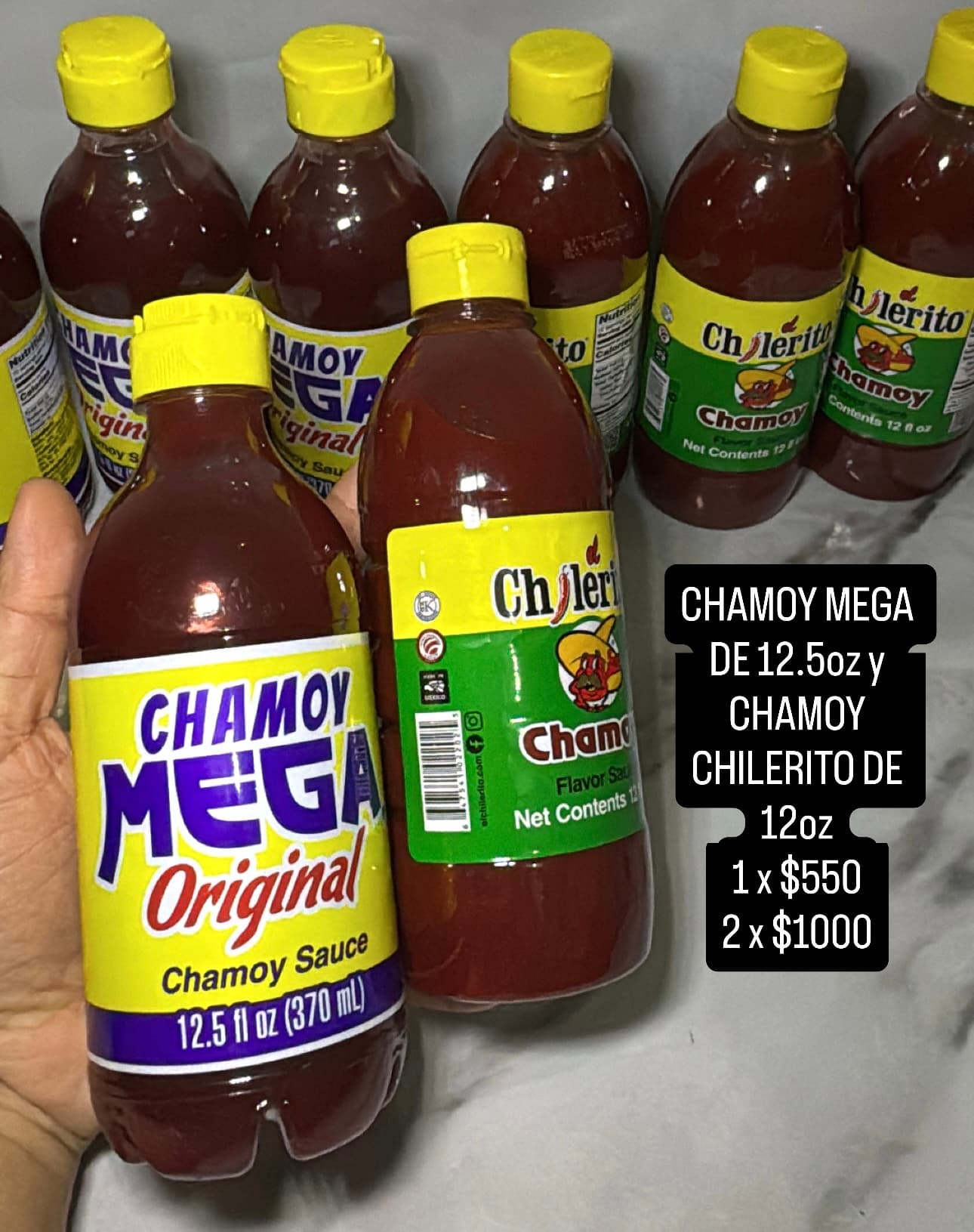 Chamoy Mega Original y chilerito 12.5 oz