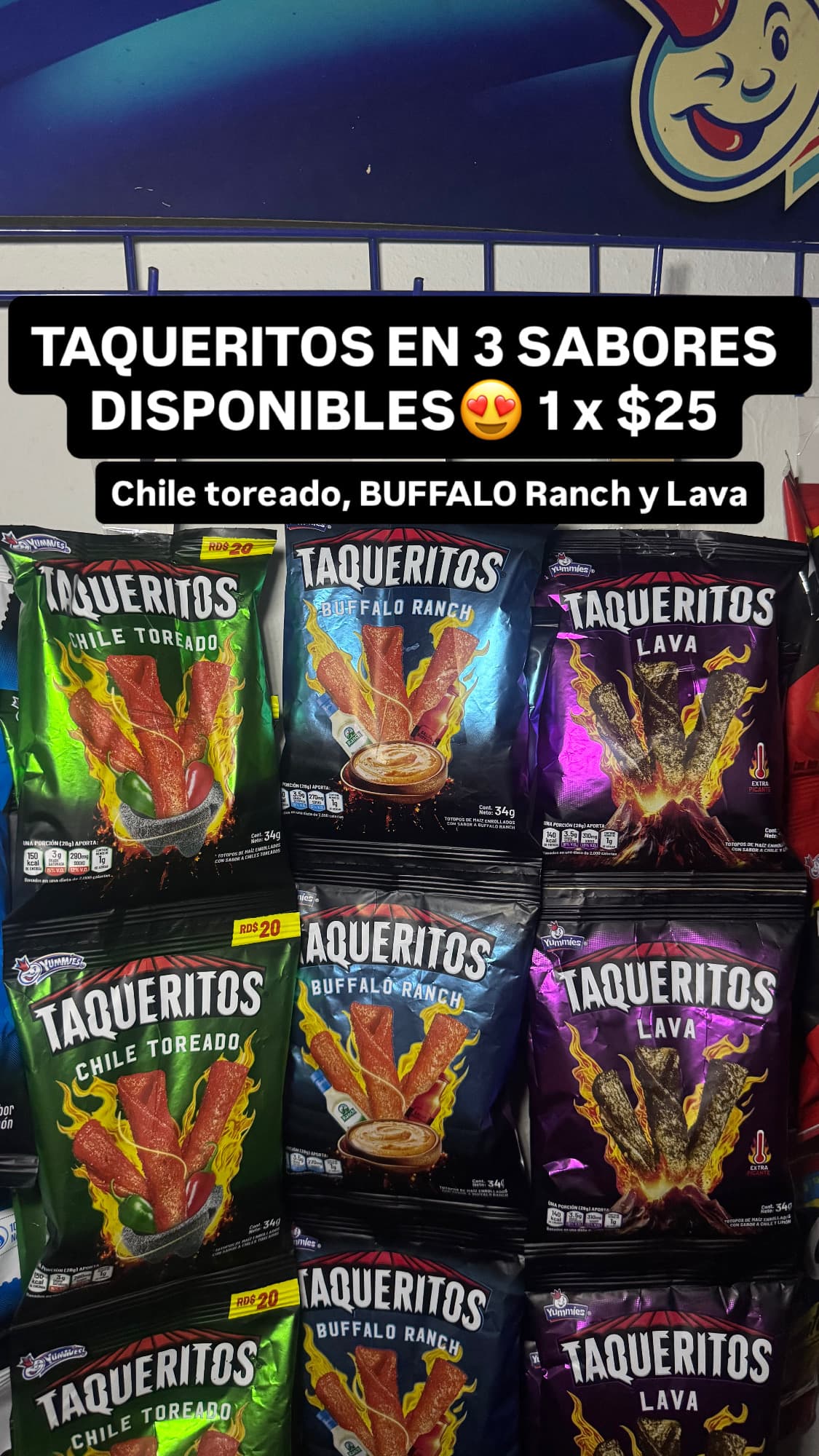 Taqueritos 34 g (Chile Toreado, Buffalo Ranch o Lava)