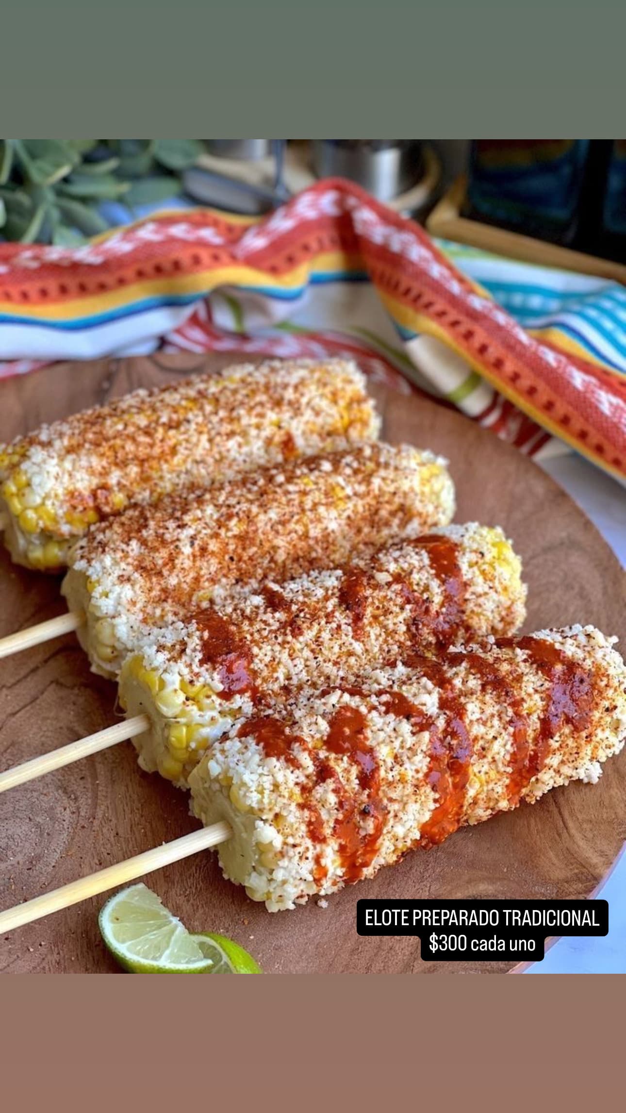 Elote preparado tradicional