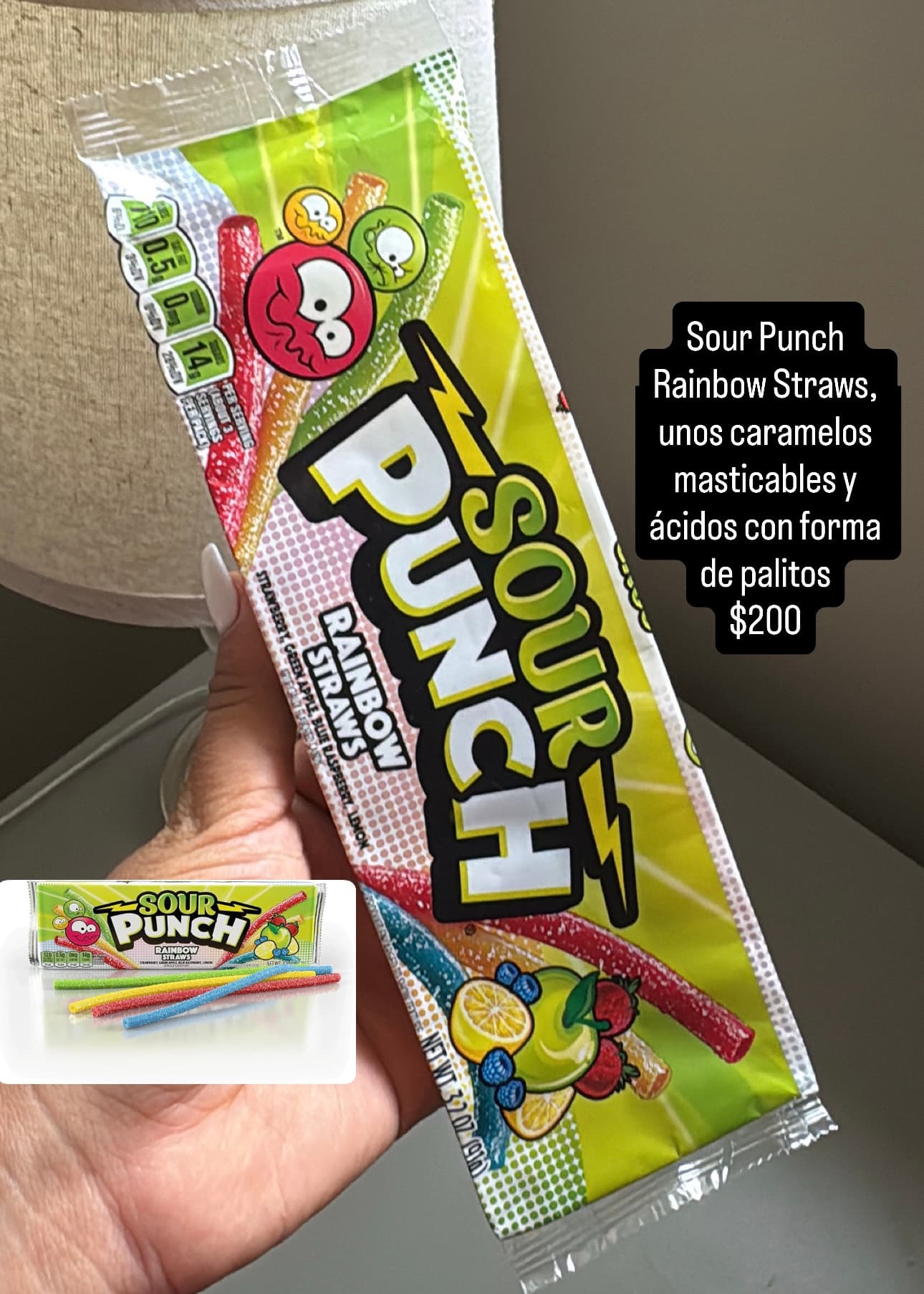 Sour Punch Rainbow Straws