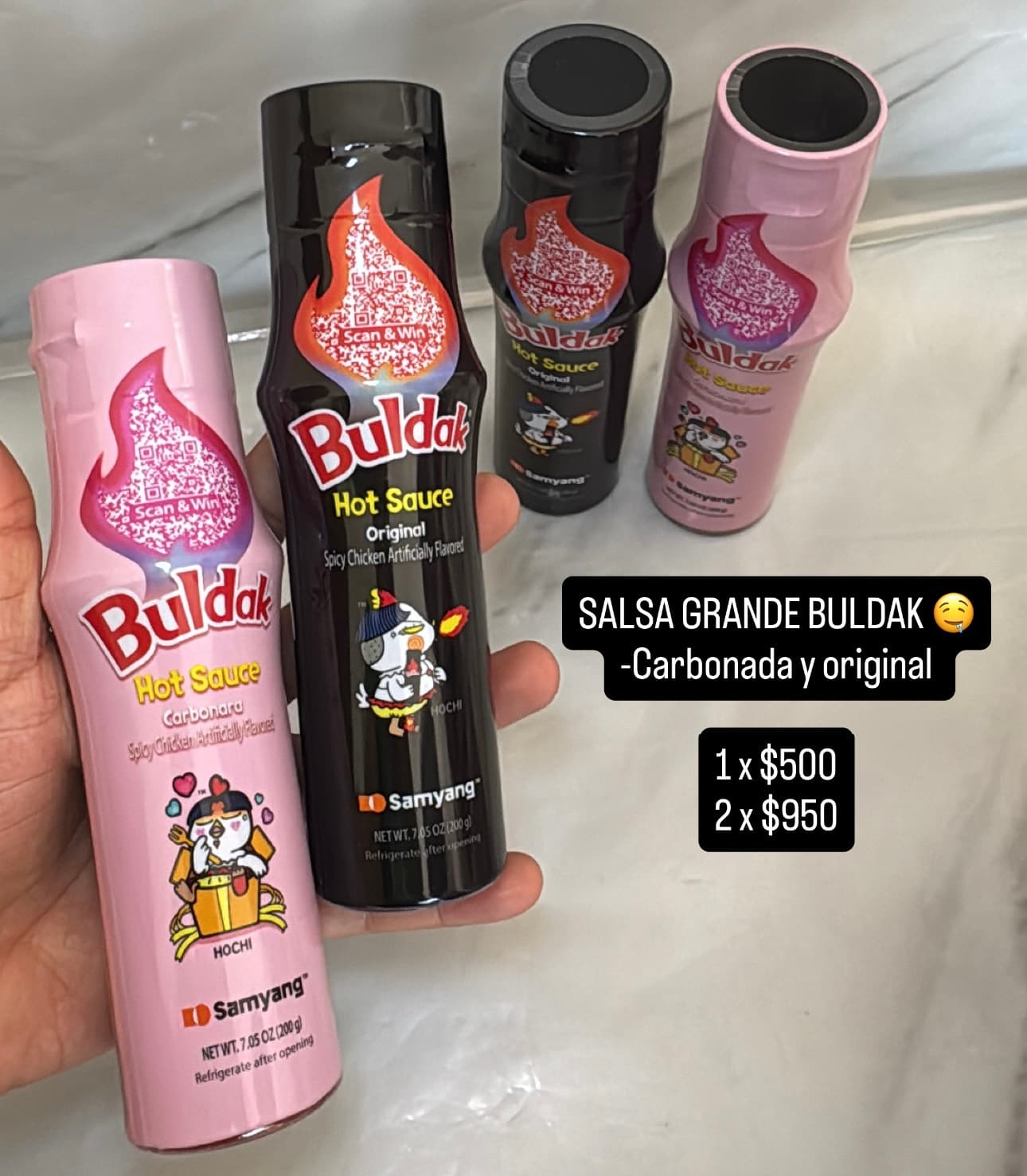 Salsa picante Samyang Buldak grande, Original o Carbonara