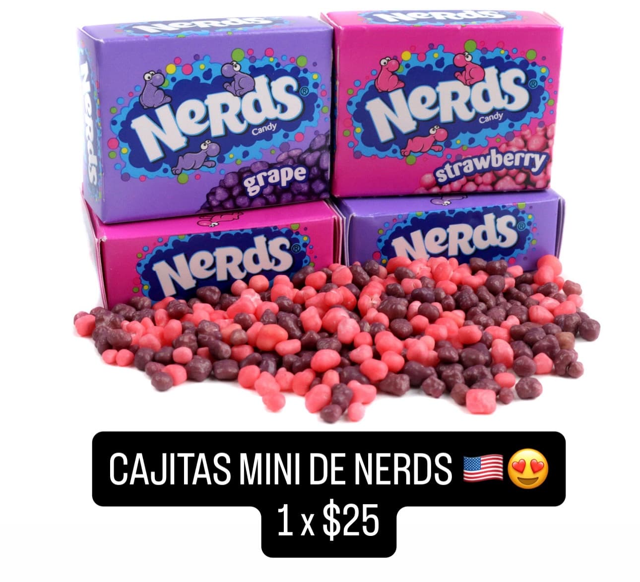 Nerds Original cajita mini, fresa o uva