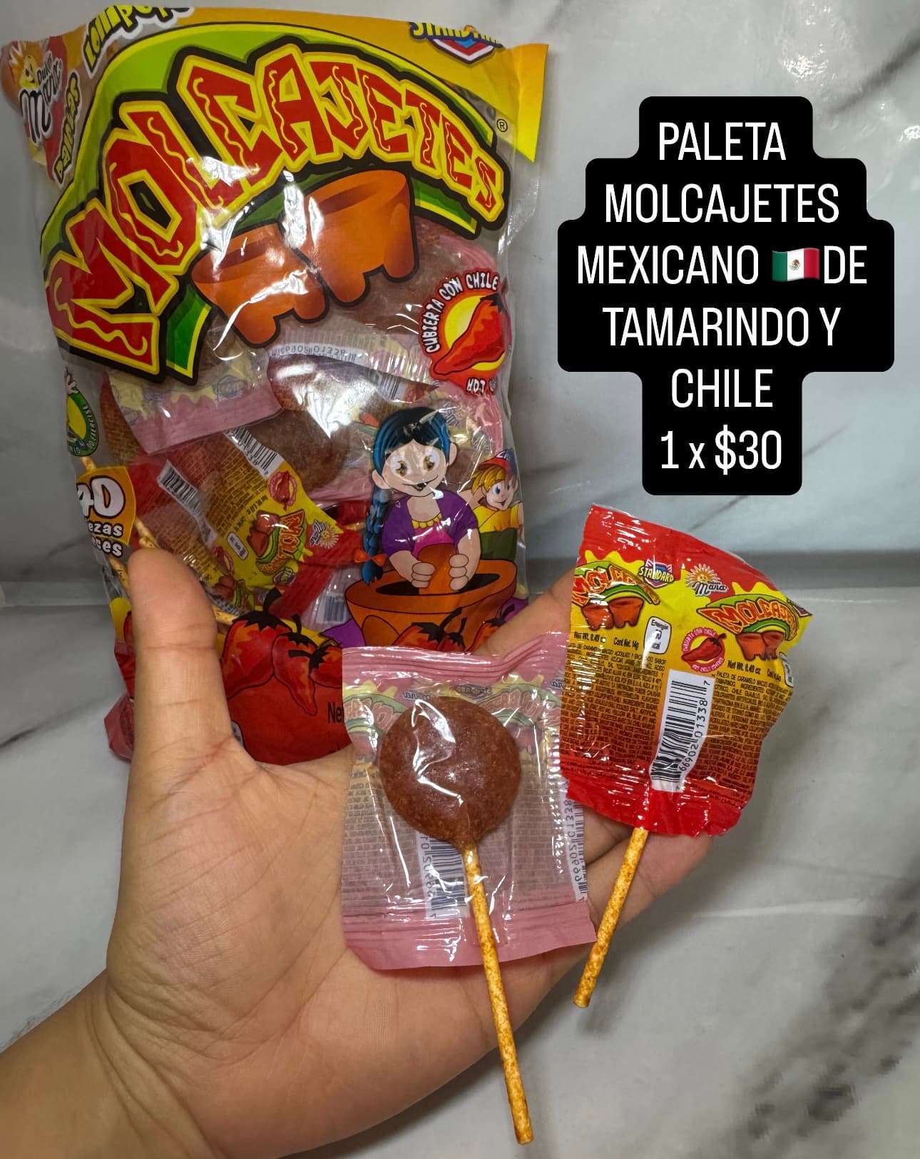 Paleta Molcajetes de tamarindo y chile