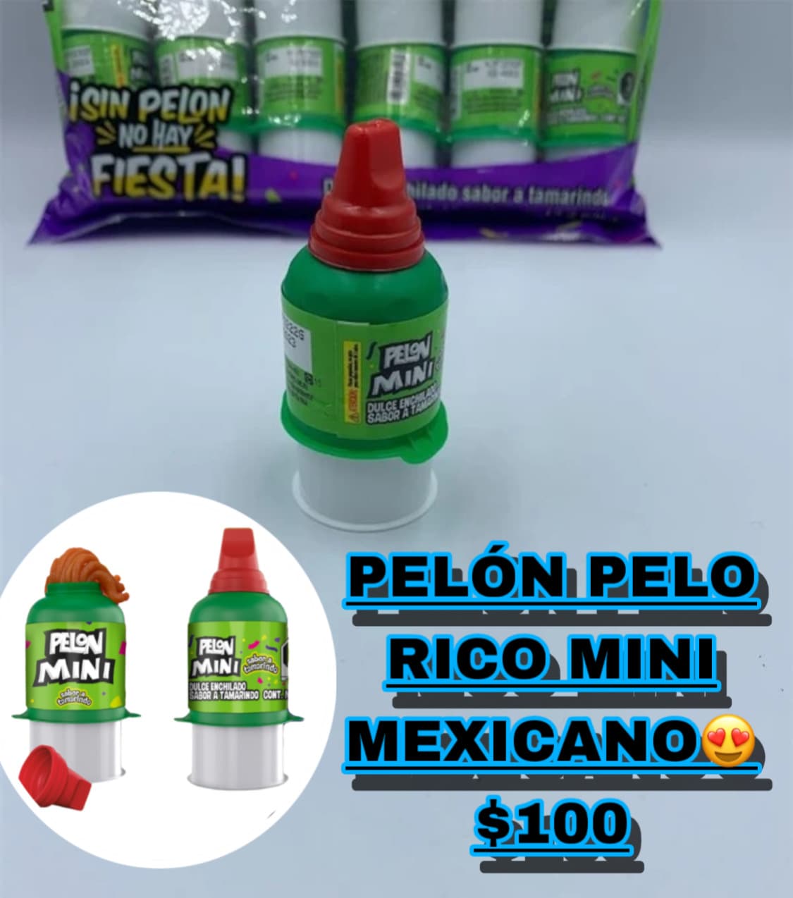 Pelón Pelo Rico Mini dulce enchilado sabor a tamarindo