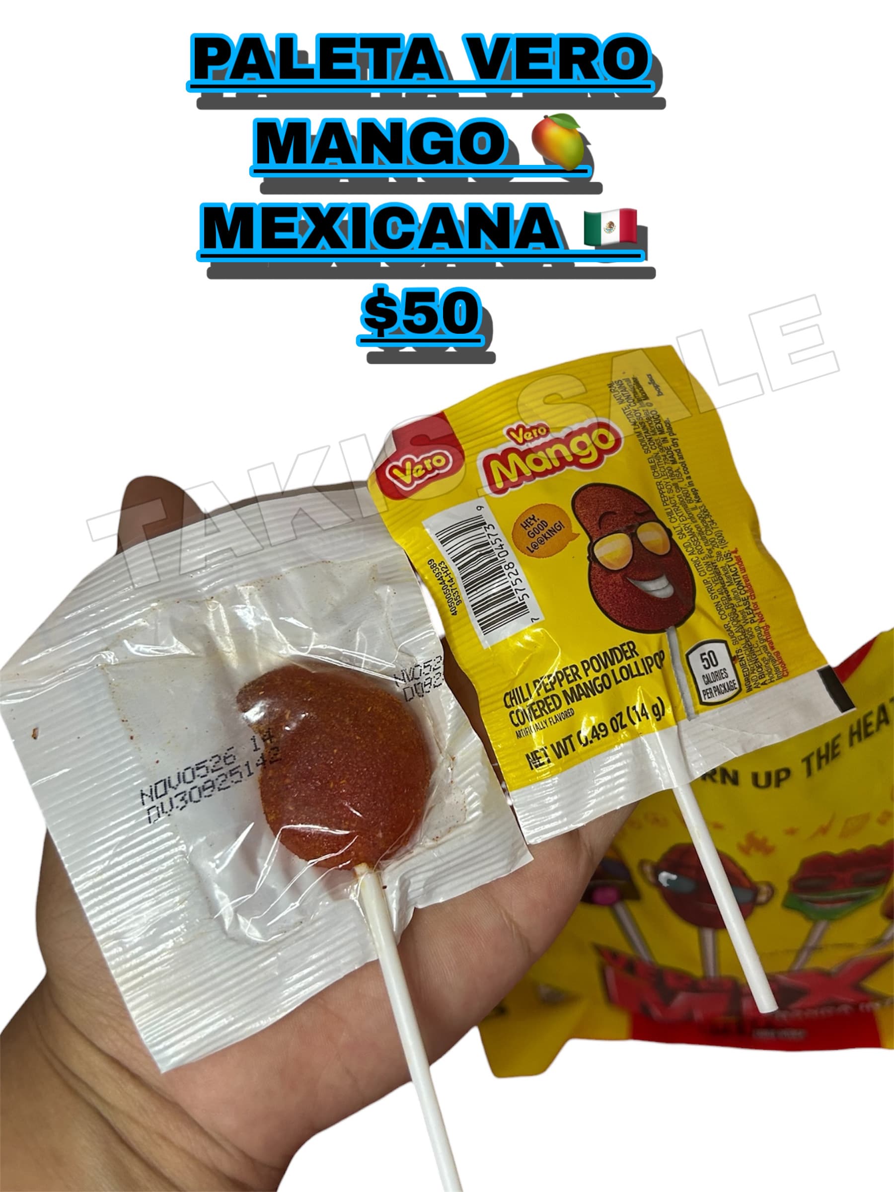 Paleta Vero Mango con chile