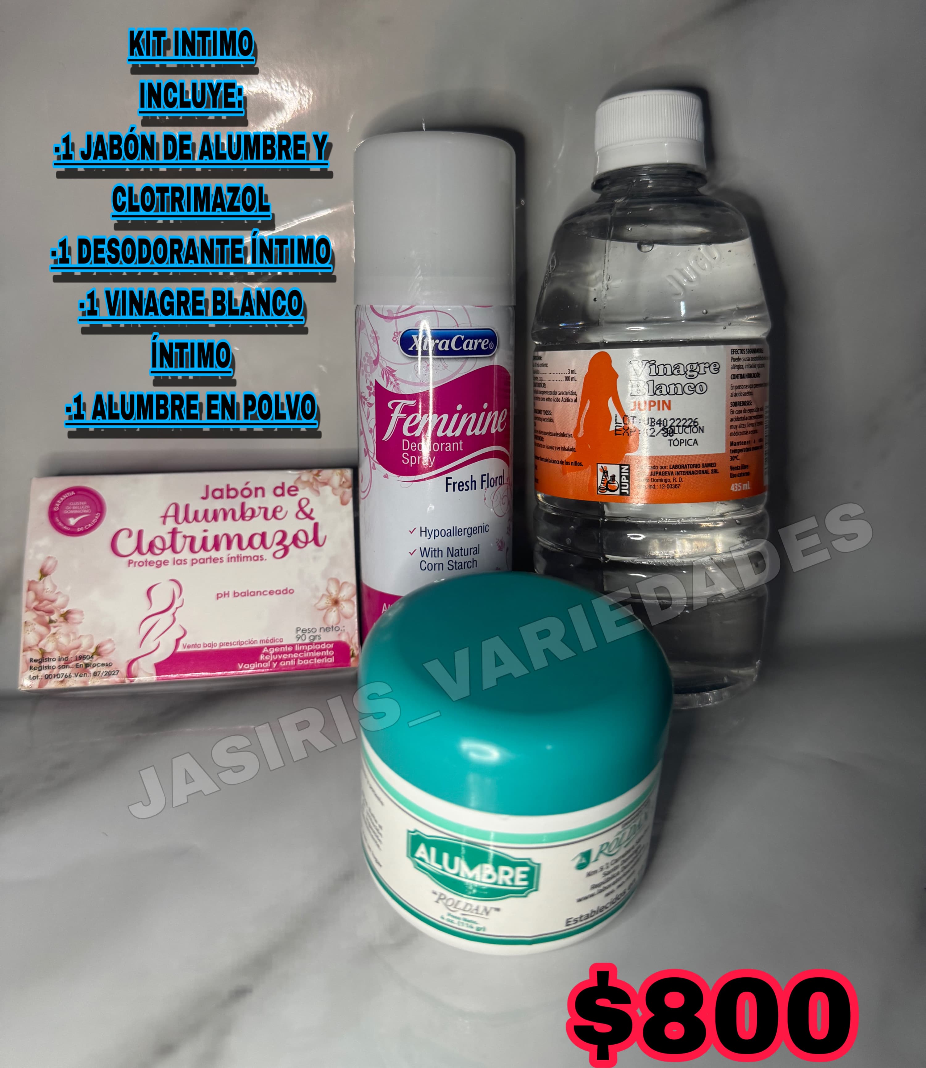 Kit íntimo de alumbre y clotrimazol