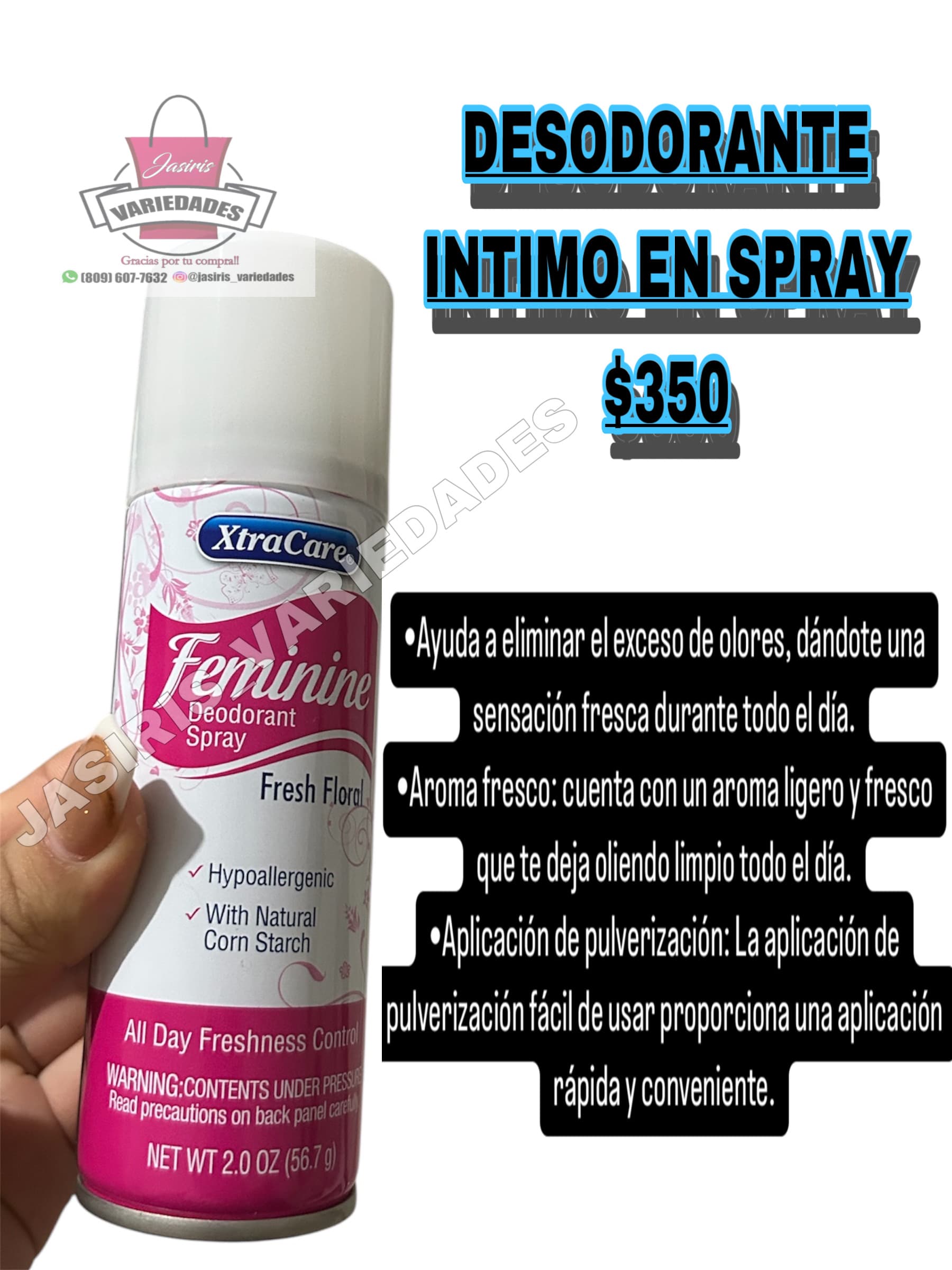 XtraCare Feminine Deodorant Spray Fresh Floral 2 oz